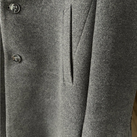Calvin Klein Men’s Wool Coat Medium Grey, Slim-Fit 42L, 3 button - Picture 5 of 7